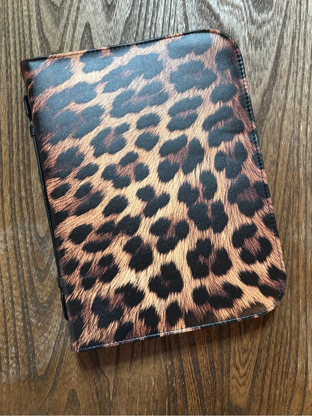 🆕 Leopard Print Faux Leather Bible Cover W/ Zipper XL